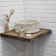 Rustic Bathroom Live Edge Vanities - Solid Wood Slab Vanity
