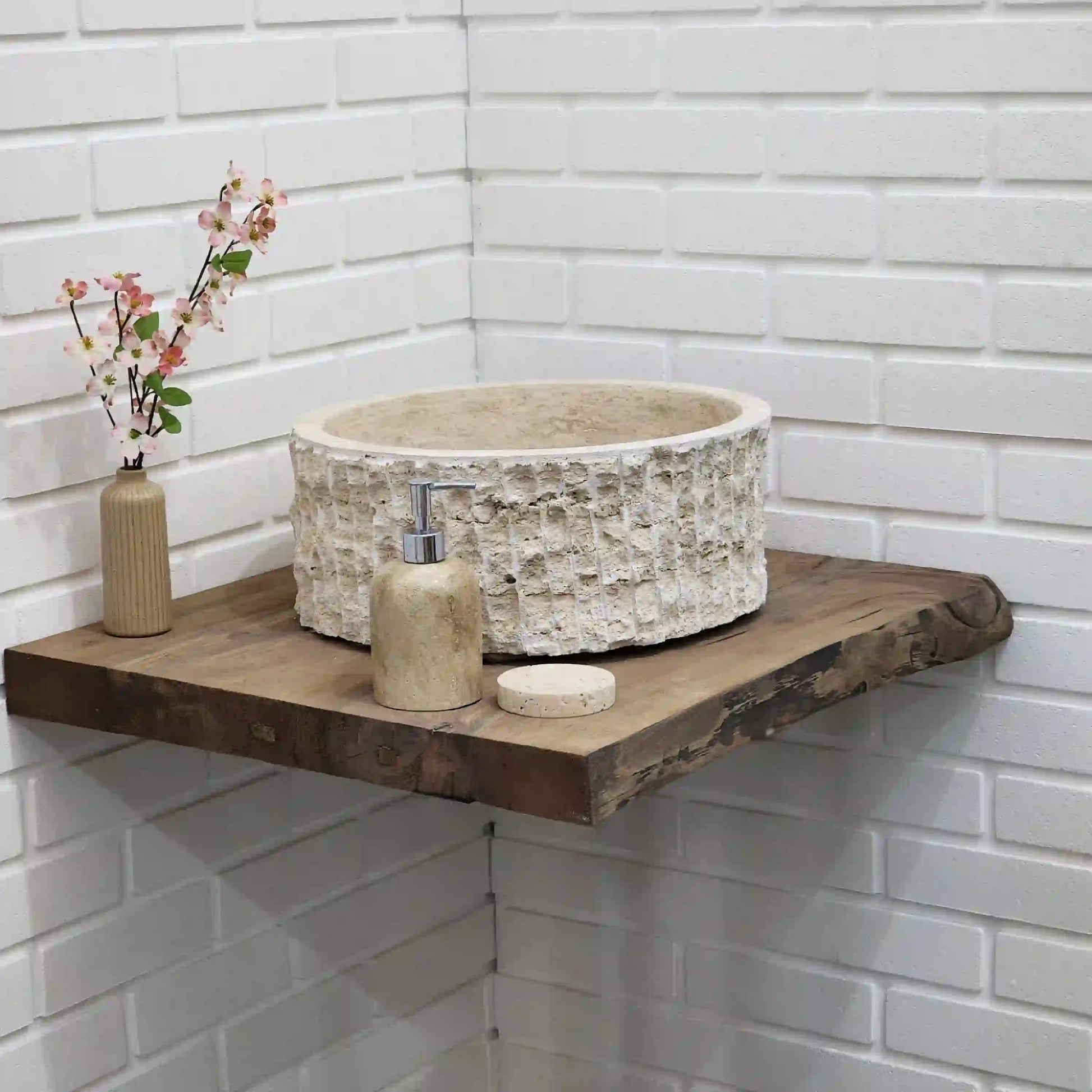 Rustic Bathroom Live Edge Vanities - Solid Wood Slab Vanity