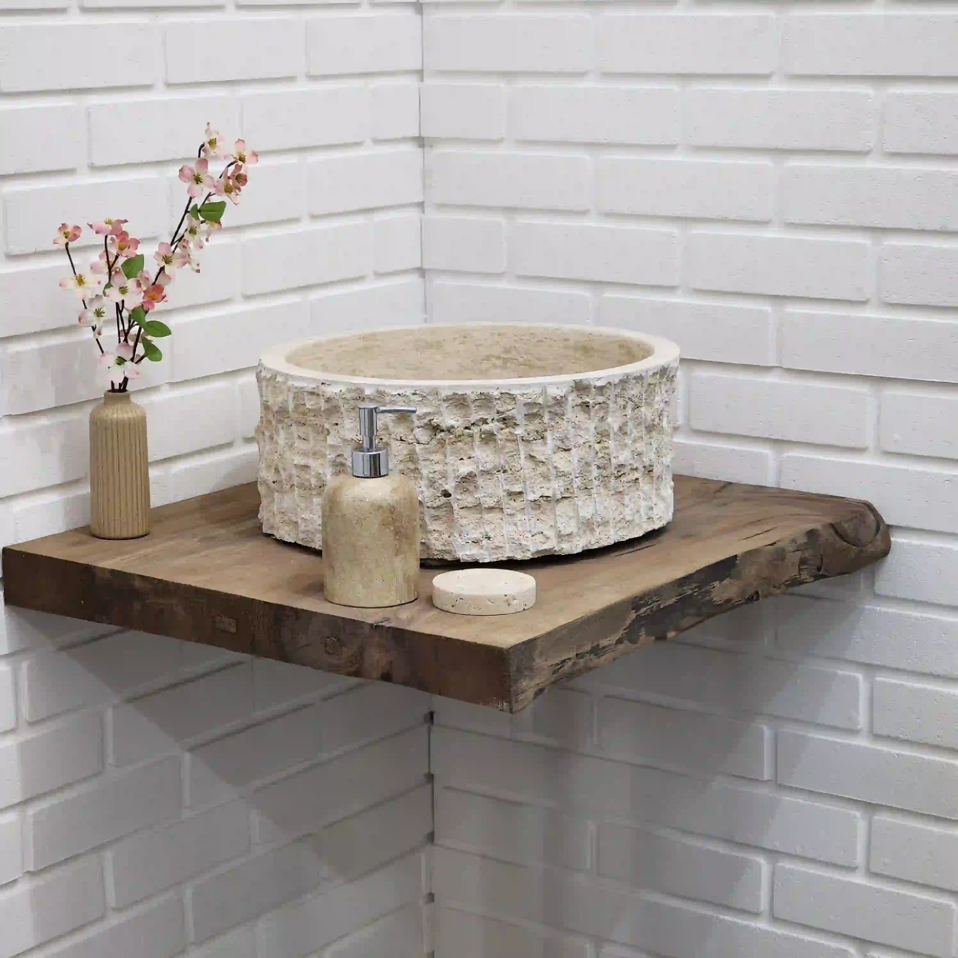 Rustic Bathroom Live Edge Vanities - Solid Wood Slab Vanity