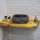 Switch Rustic Bathroom Live Edge Vanities - Solid Wood Slab Vanity 3 image