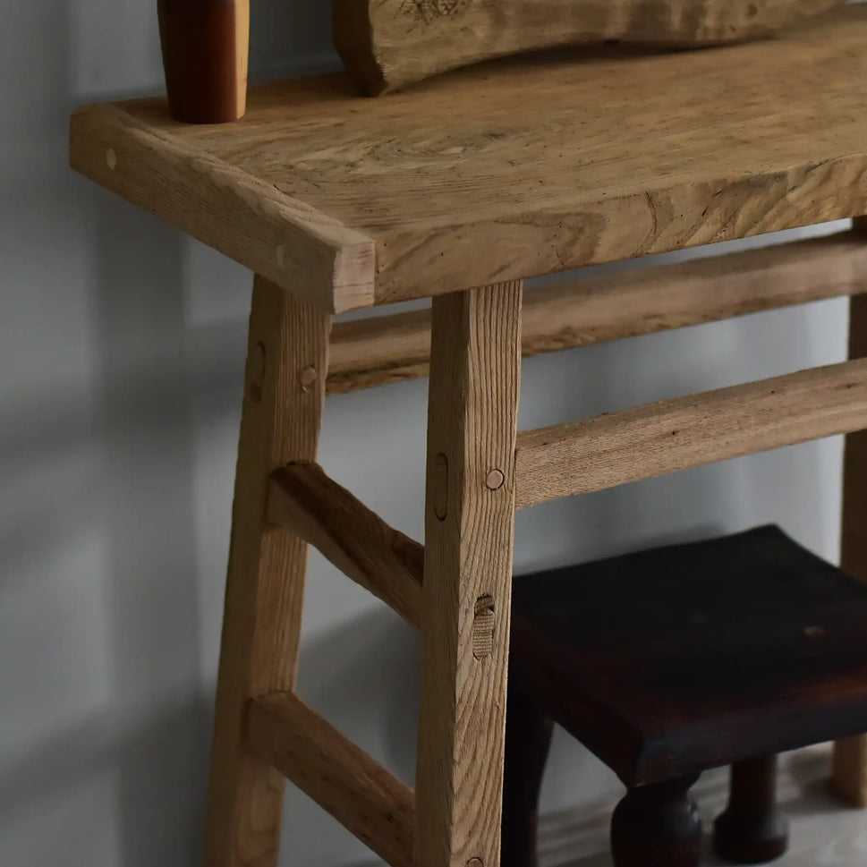 Rustic Entryway Wooden Console Table - Live Edge Wood Dresser