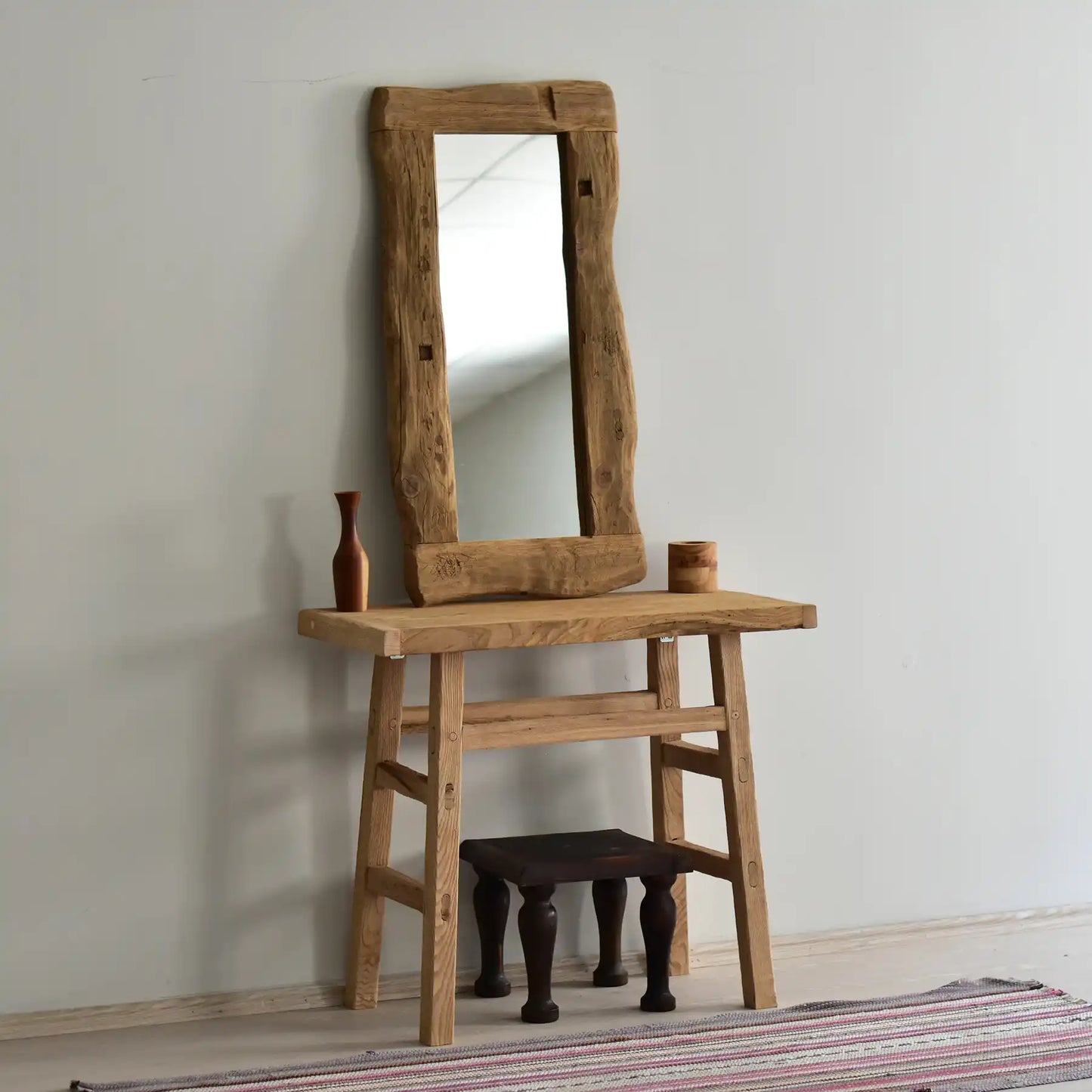 Rustic Entryway Wooden Console Table - Live Edge Wood Dresser