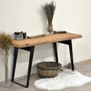 Switch Rustic Entryway Wooden Console Table with iron leg 2 image
