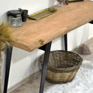 Switch Rustic Entryway Wooden Console Table with iron leg 3 image
