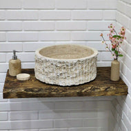 Rustic Bathroom Live Edge Vanities - Solid Wood Slab Vanity