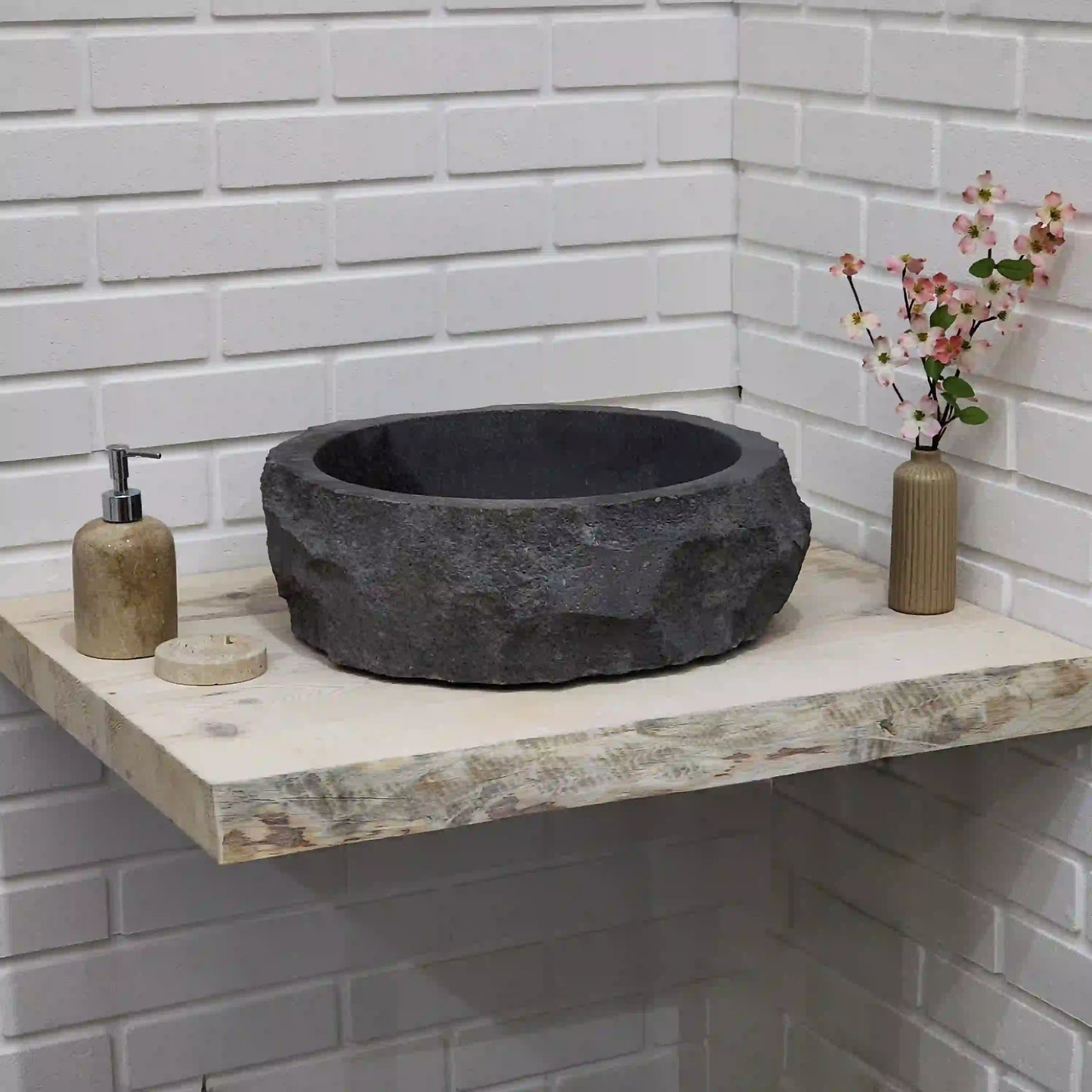 Rustic Bathroom Live Edge Vanities - Farmhouse Wood Slab Vanity