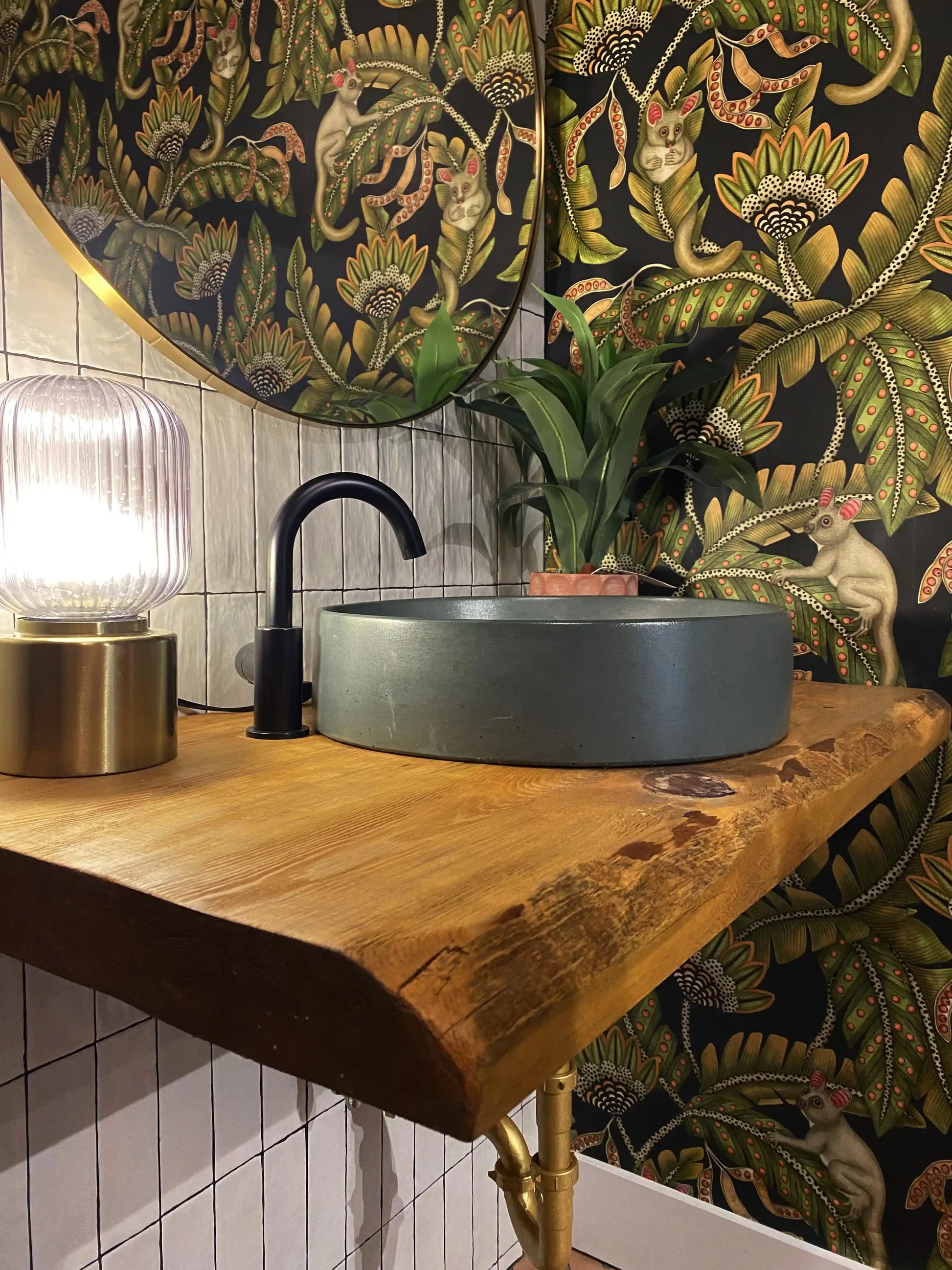 Rustic Bathroom Live Edge Vanities - Farmhouse Wood Slab Vanity