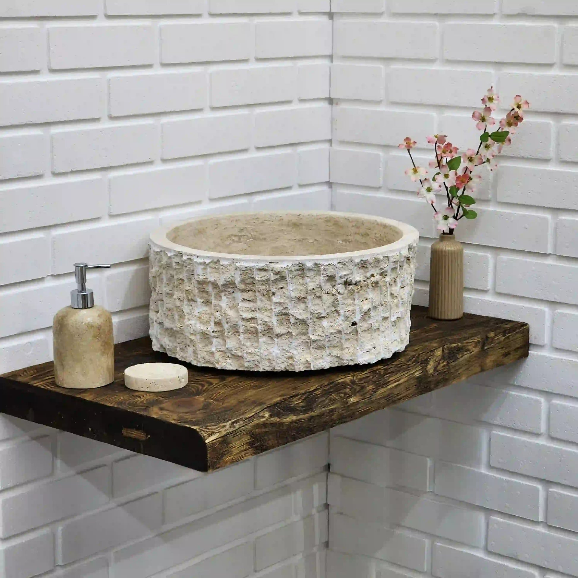 Rustic Bathroom Live Edge Vanities - Solid Wood Slab Vanity