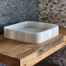 Switch Luminous White Marble Basin - Soft Square Silhouette 3 image