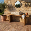 Switch Hand-Carved Chiseled Travertine Vessel Sink – Rectangular Rock-Face Natural Stone Basin 2 image