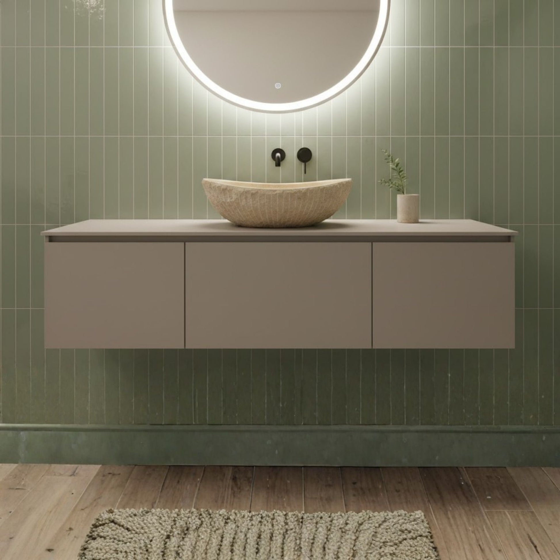 Hand-Carved Raw Chiseled Travertine Vessel Sink – Oval Organic Natural Stone Basin