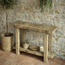 Switch Rustic Entryway Wooden Console Table - Live Edge Wood Bench 2 image