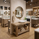 Switch Rustic Bathroom Single or Double Sinks Vanity - Narrow Live Edge Wood 3 image