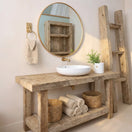 Switch Rustic Bathroom Single or Double Sinks Vanity - Narrow Live Edge Wood 2 image