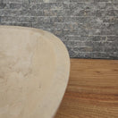 Switch Hand-Carved Beige Marble Vessel Sink – Asymmetrical Organic Polished Stone Basin 2 image