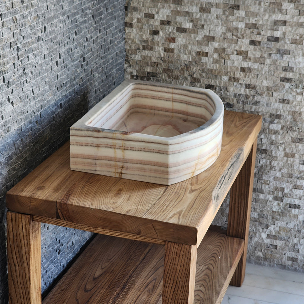 Norhew Rectangular Onyx Vessel Sink