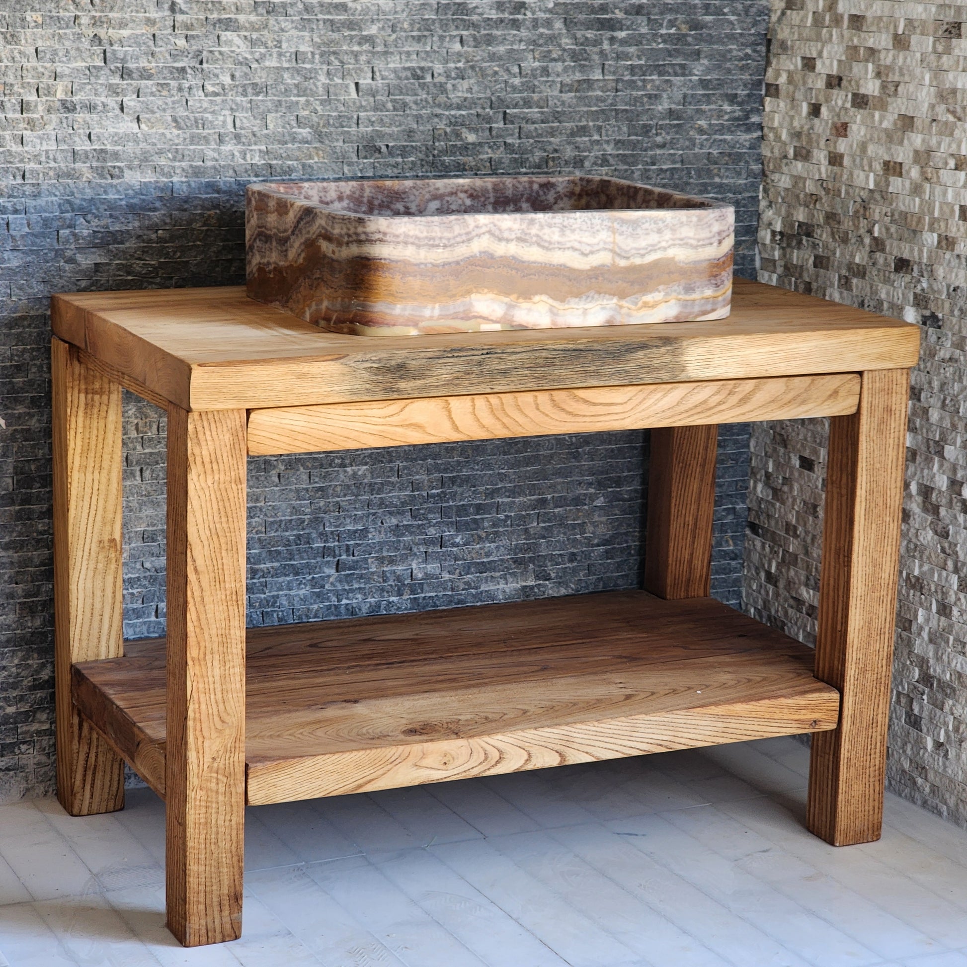 Norhew Rectangular Onyx Vessel Sink - Soft Rounded Corners