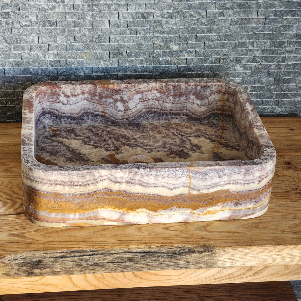 Norhew Rectangular Onyx Vessel Sink - Soft Rounded Corners